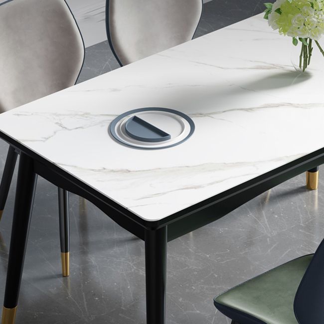 Mesa de comedor estándar superior de piedra sinterizada industrial Mesa de comedor rectangular para cocina