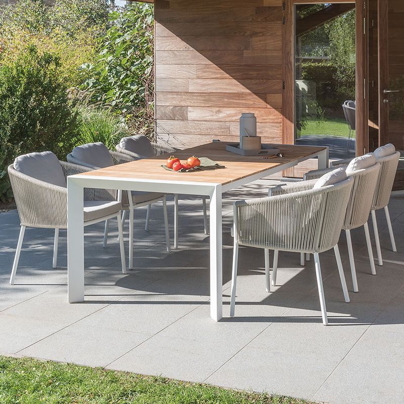 Boho 1/7 Pieces Metal Dining Set 4 Legs Dining Table Set for Outdoor