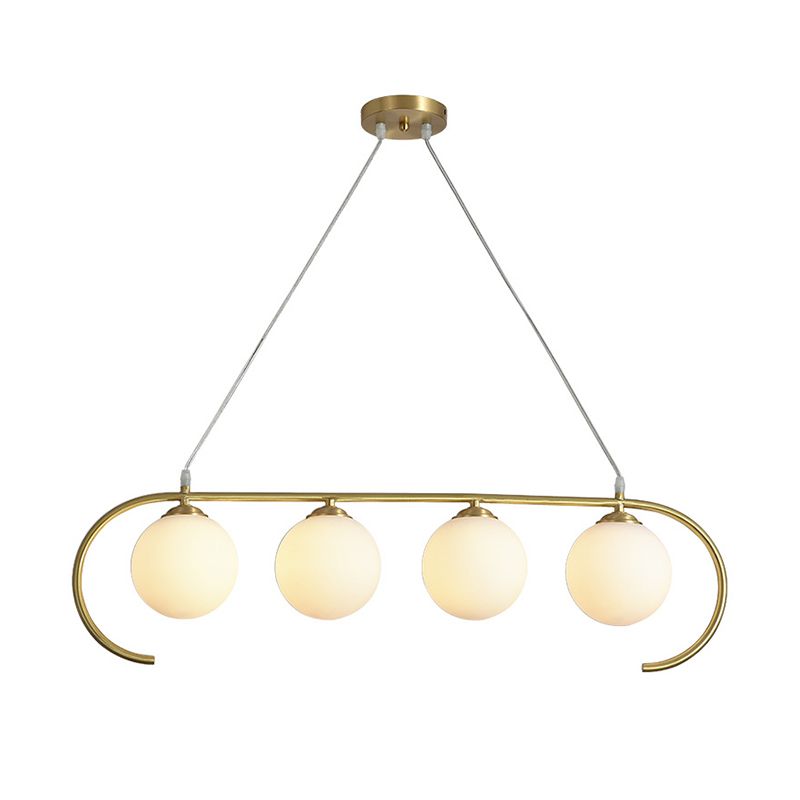 Modern Kitchen Pendant Lamps Globe Glass Island Light for Dining Table