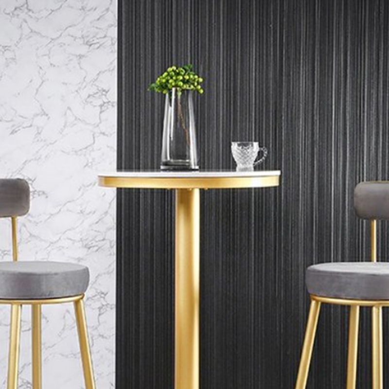 Glam Stone Bar Table Set 1/2/3 Pieces Round Counter Table for Indoor