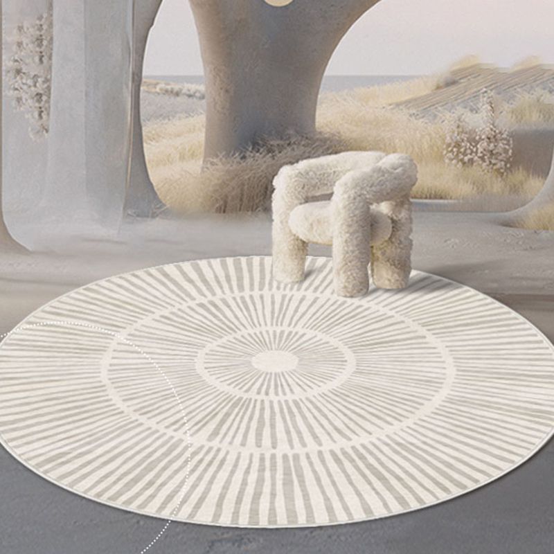 Chic Modern Area Carpet Stripe Pattern Polyester Area Rug Stain Resistant Rug for Home Decor