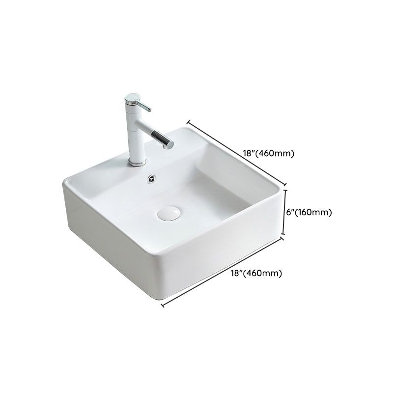 Porcelain Bathroom Sink Contemporary Simple Vessel Bathroom Sink