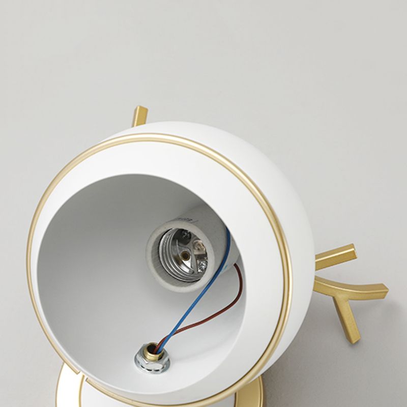 Modern Metal 1-Light Reading Wall Mount Lamp Spherical Wall Sconce for Bedroom