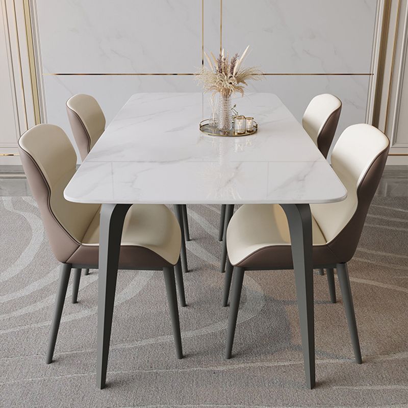 Rectangle Sintered Stone Dining Table Modern Dining Table for Kitchen