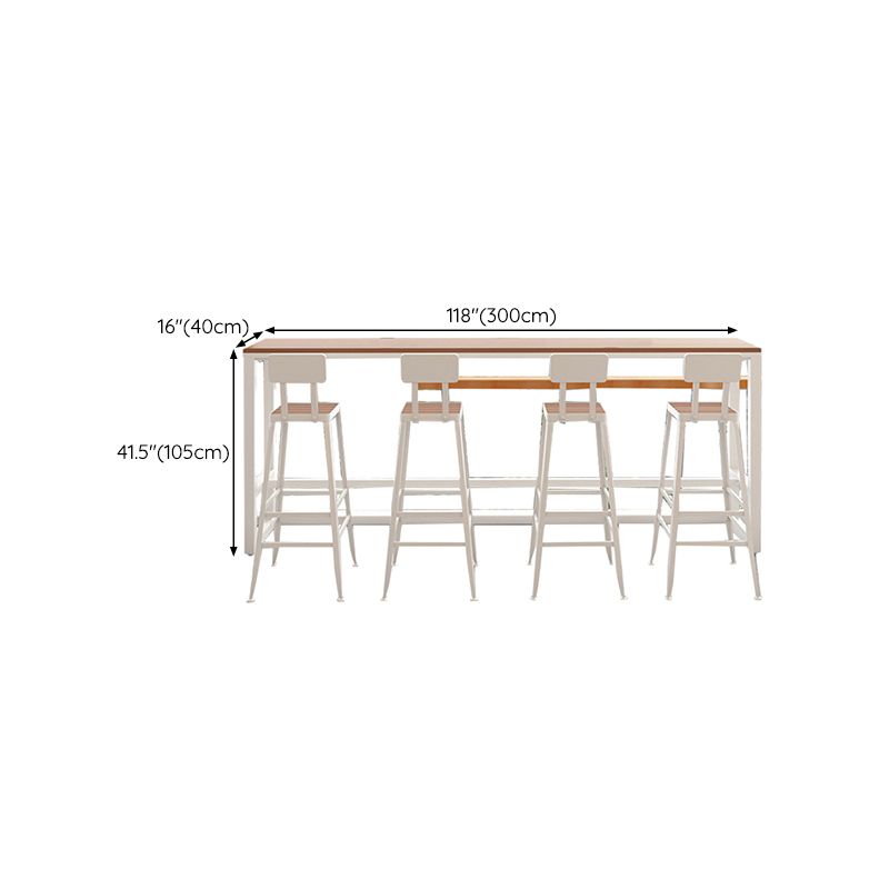 Modern Bar-height Table with White Base 41.3-inch Height Table