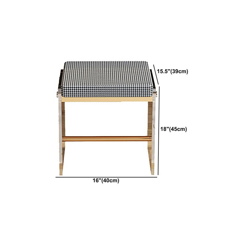 2 Drawers Clear Acrylic Makeup Table Contemporary 17.72" D Vanity Set with Stool & Mirror