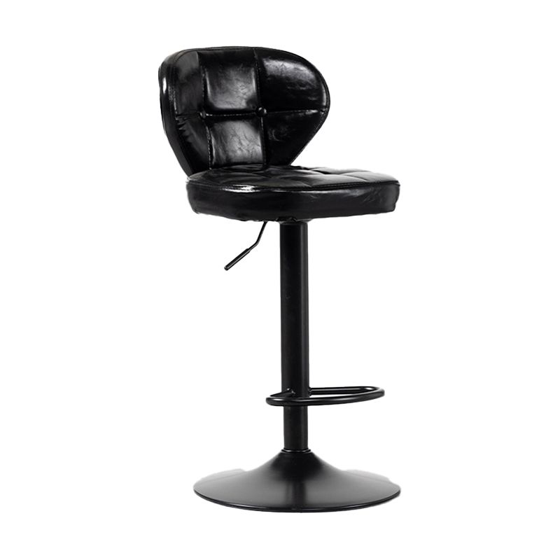 Nordic Leather Seats Barstool Rotating Lifting Bar Stool for Indoor, 1 Piece