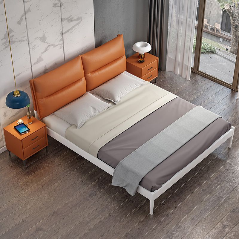 78.74-Inch L Iron Bed Frame Contemporary Black/White Wire-Grid Bed, Mattress Not Included