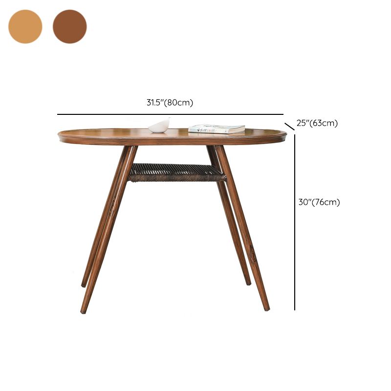 Modern Style Bistro Set 1/3 Pcs Wood Top Metal Base Bistro Set