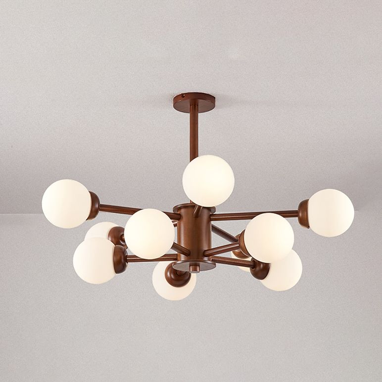 Hölzerne Kronleuchterdecke hängende Leuchte mit einstellbarem Federdraht