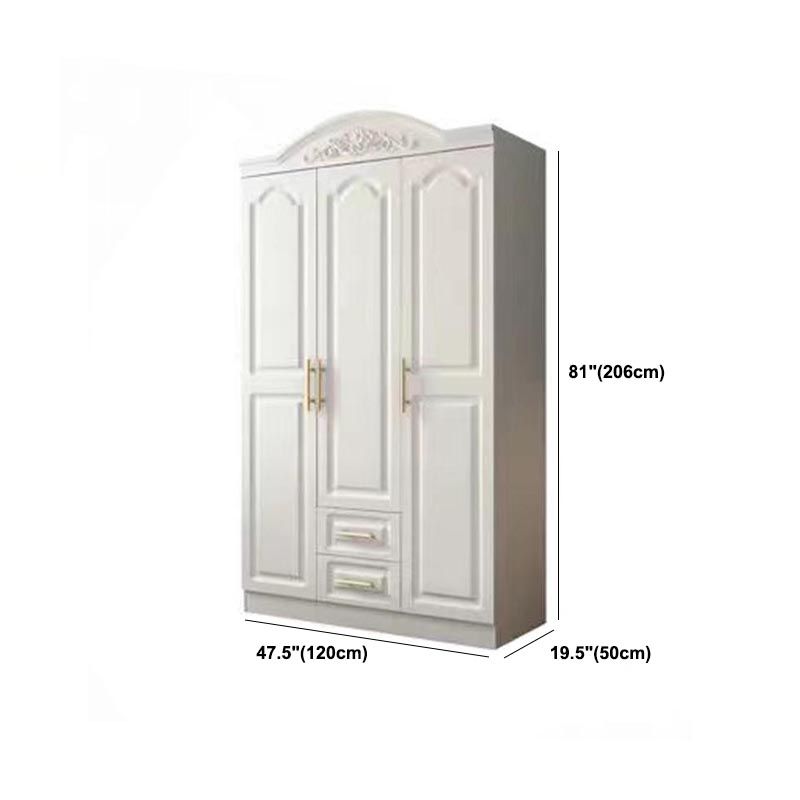 French Country Wardrobe White Wooden Wardrobe Closet for Bedroom