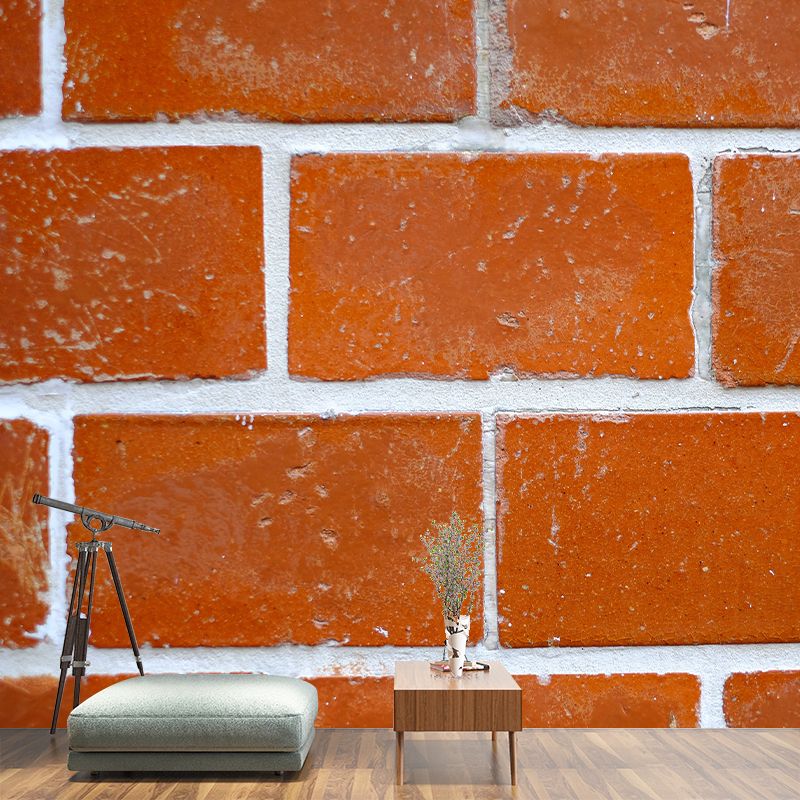 Brick Mural Decal Modern Mildew Resistant Wall Covering for Living Room