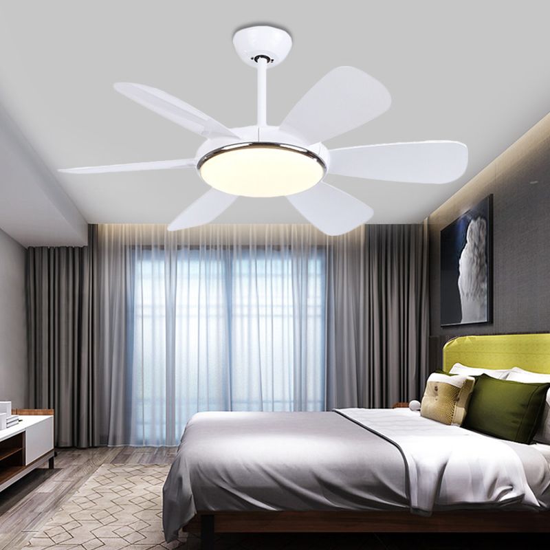 Acrílico Círculo colgante Pense Light Modernismo dormitorio 6 lámpara de semi descarga LED en blanco, 42 "de ancho