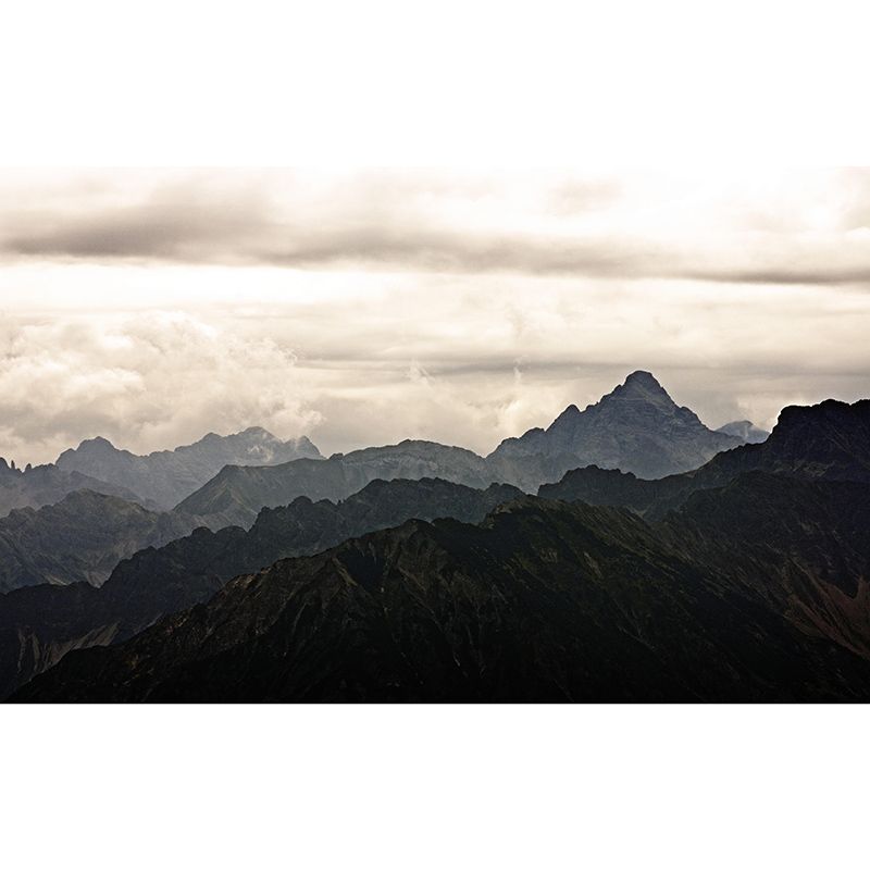 Forest Mountain Contemporary Style Mural Horizontal Photography Bedroom Wall Mural