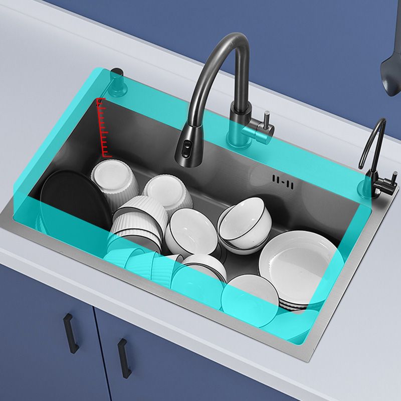 Contemporary Style Kitchen Sink Soundproof Kitchen Sink with Basket Strainer