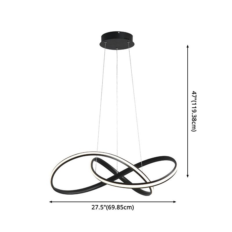 Geometric LED Adjustable Pendant Light in Modern Singular Style Aluminium Ceiling Light for Living Room