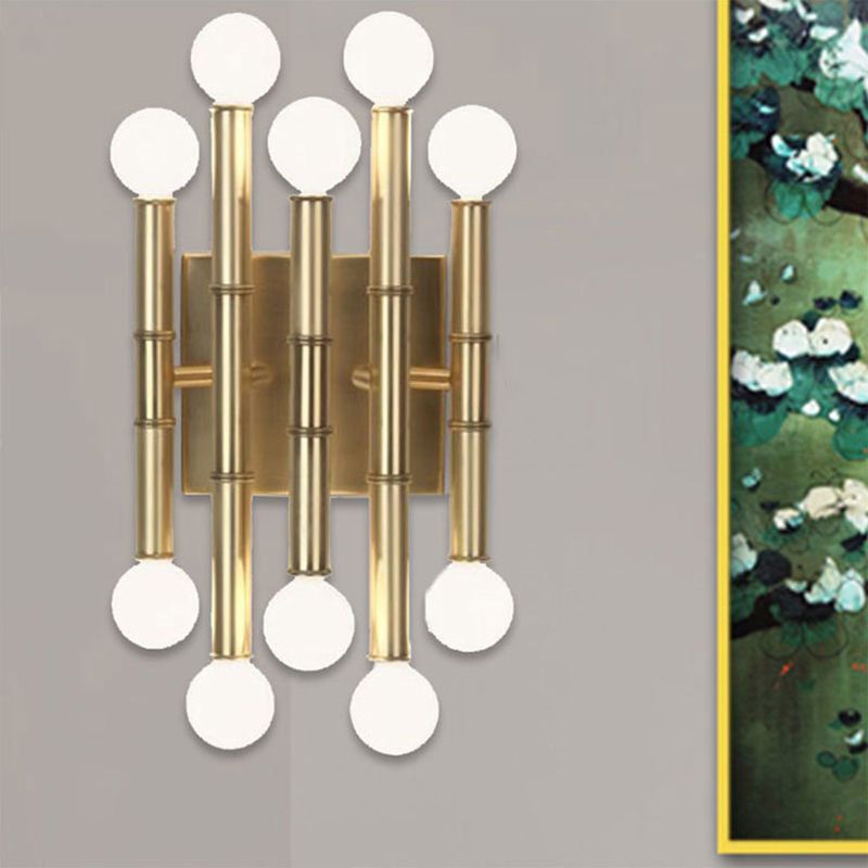 Tubos Apliques de pared metálicos Fixes de iluminación Estilo moderno Luz de pared de 10 luces