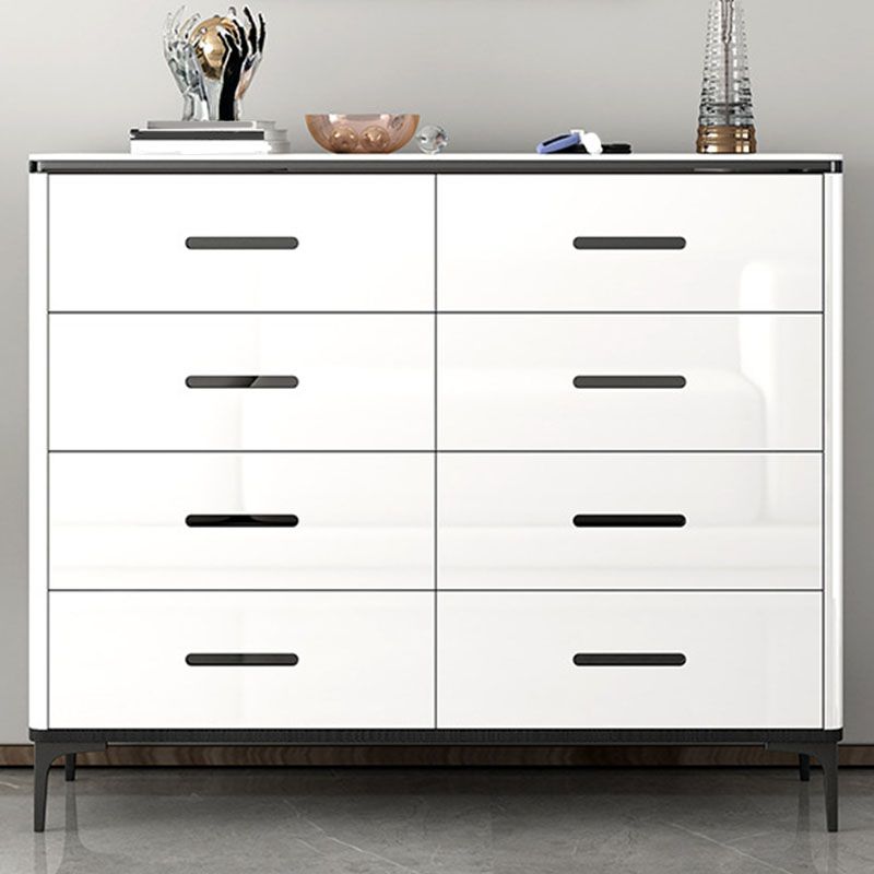 Contemporary Bedroom Storage Chest Stone White Chest with Drawers