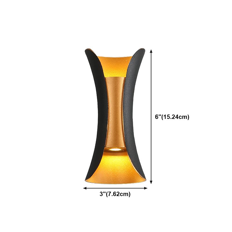 Estilo moderno Luz de pared de aluminio Geométrica 2 luces LEA LED LEA LEA EN NEGRO PARA EL AUTO