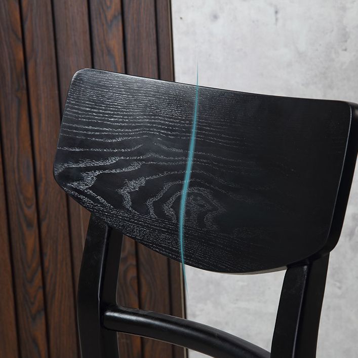 Chaise de salle à manger d'intérieur traditionnelle, finition en bois, chaise de salle à manger empilable avec dossier en échelle