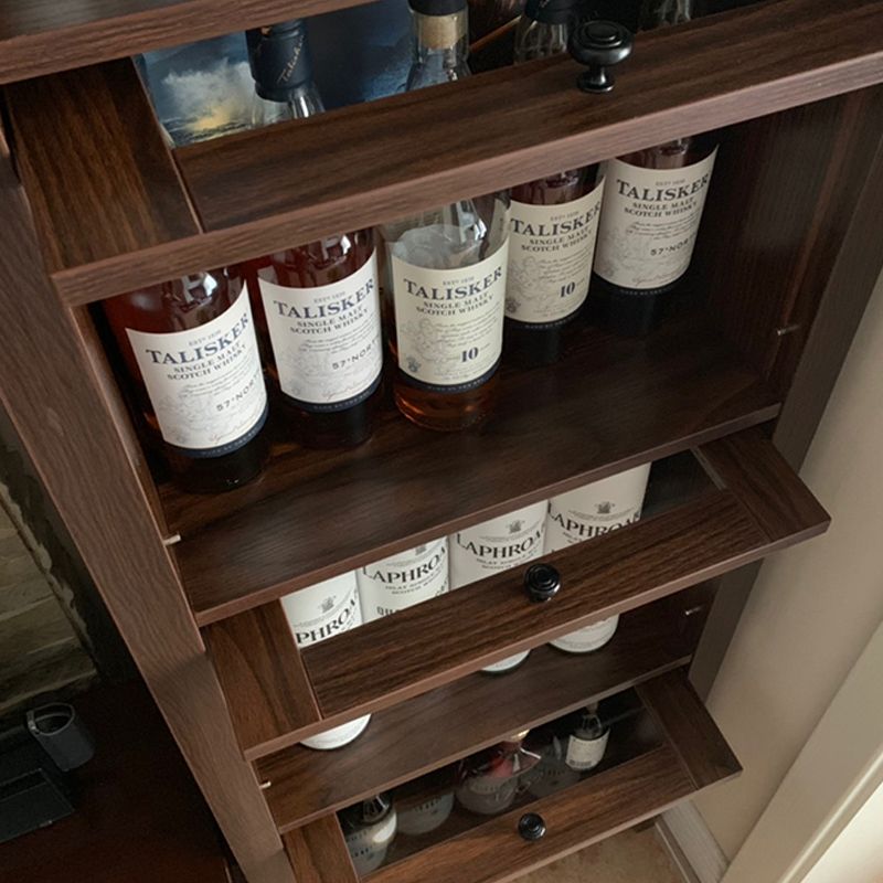 Engineered Wood Standard Bookcase Contemporary Bookcase With Doors