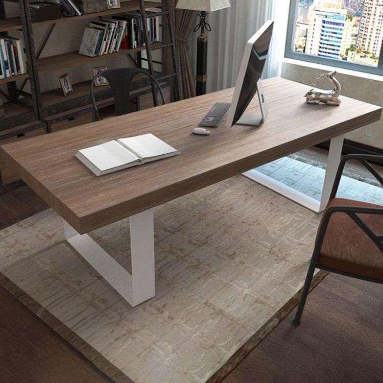 Mesa de comedor de madera contemporánea Mesa de comedor rectangular con base de trineo
