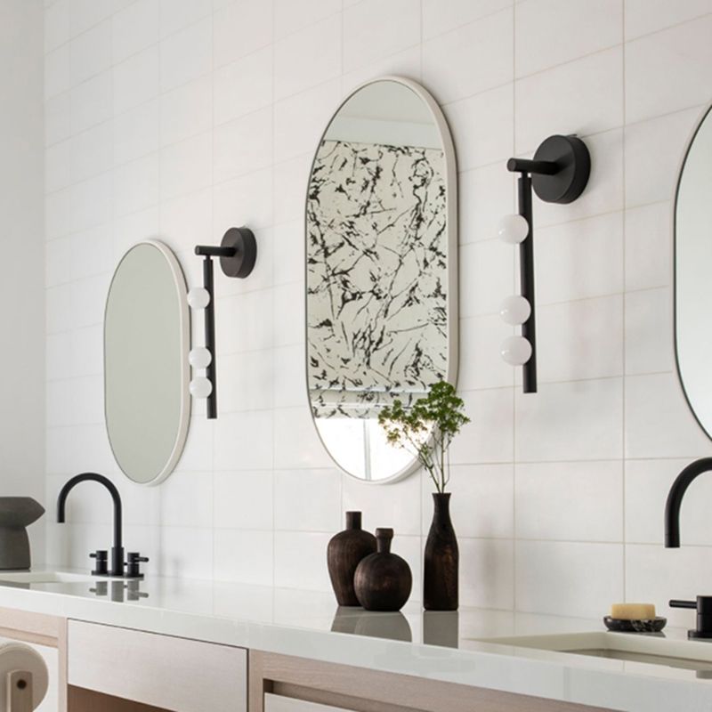 Nordic Style Vanity Light Globe Shape Glass Vanity Lamp for Shower Room