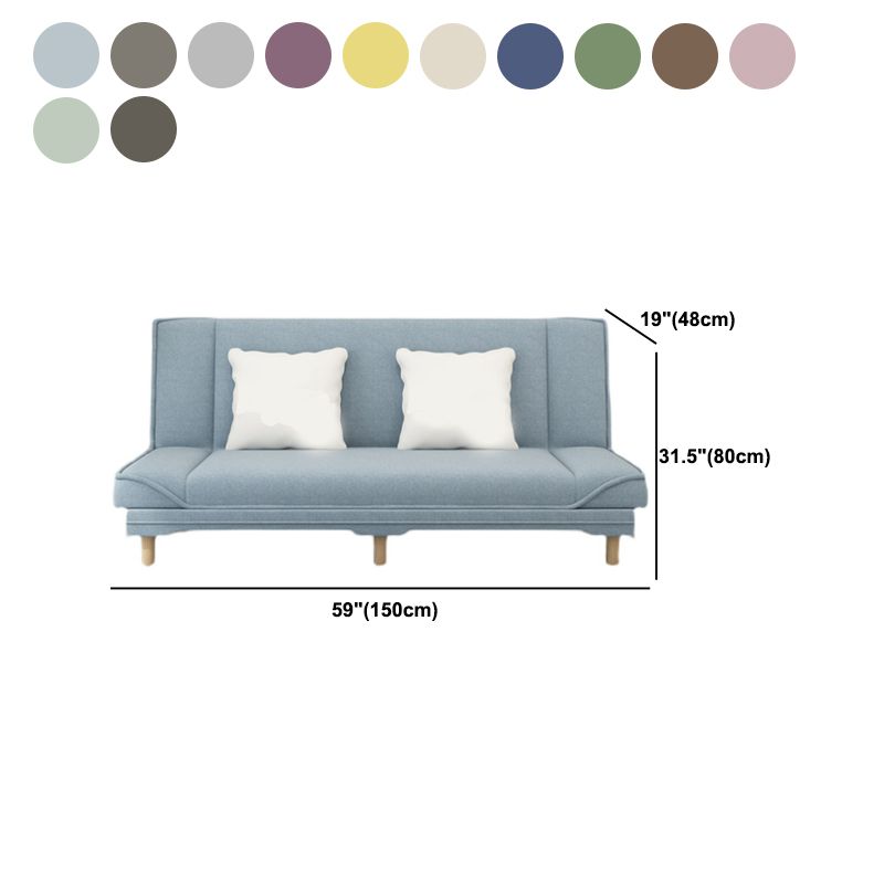 31.5 " H Contemporary Linen Armless Convertible Sleeper Sofa