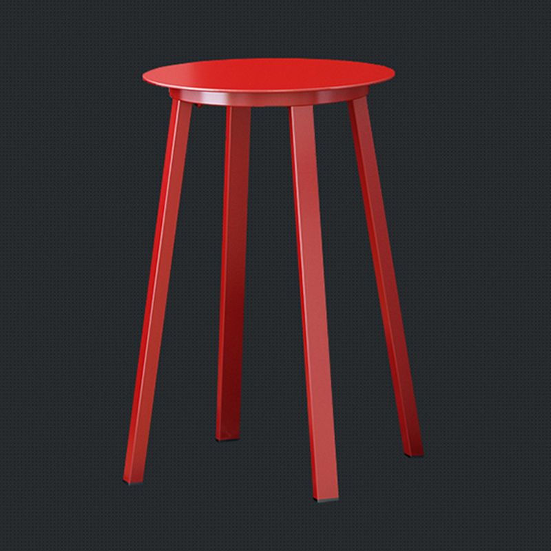 Modern Design Backless Swivel Barstools for Home Armless Stools with Metal Base