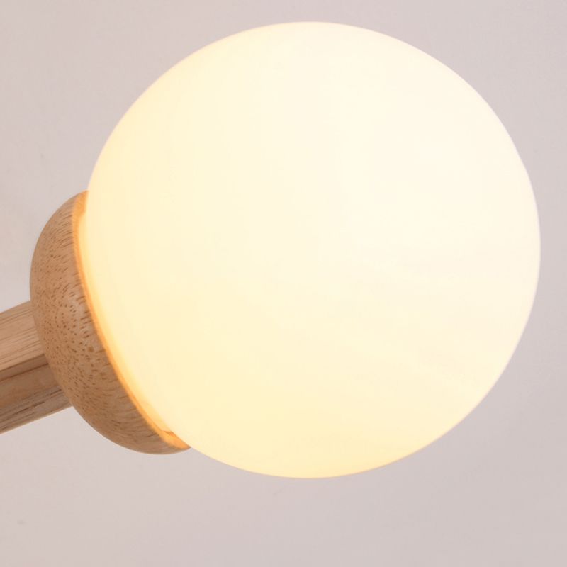 Globe Chandelier Light Fixtures Modern Multi-Head Hanging Pendant Lamps with White Glass Shade