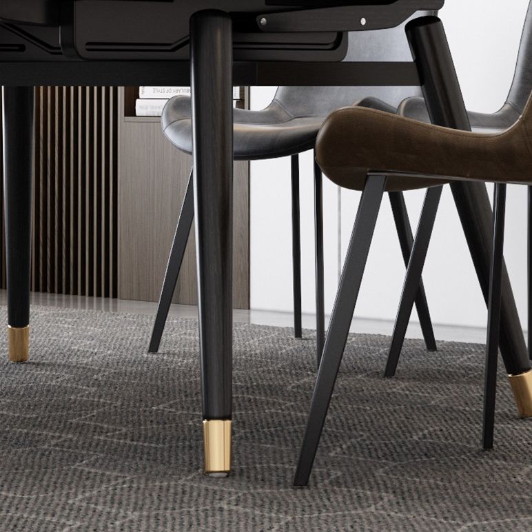 Eigentijdse uitschuifbare gesinterde stenen tafel, ronde vorm, standaard eettafel voor keuken
