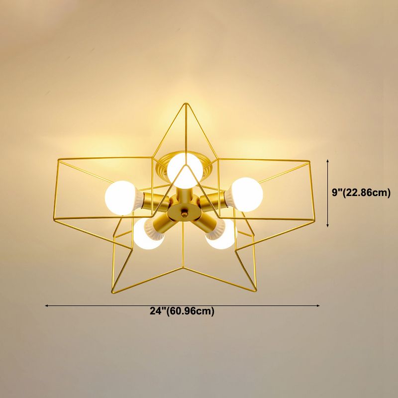 Estilo moderno de techo de techo de estilo estrella 5 luz de techo de luz para restaurante