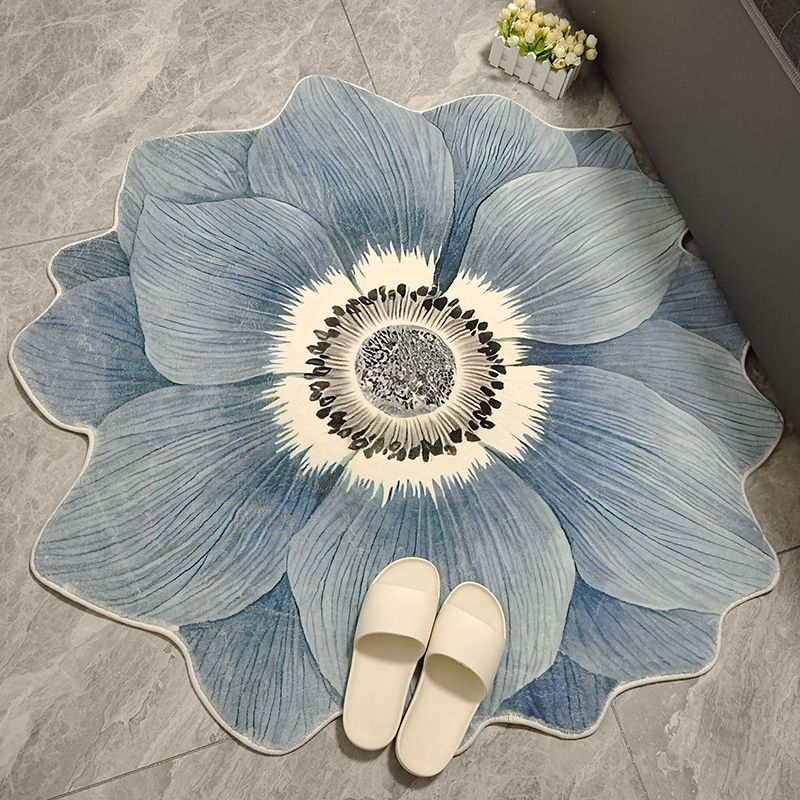 Novelty Floral Printed Indoor Rug Minimalist Carpet Stain Resistant Adults Indoor Rug