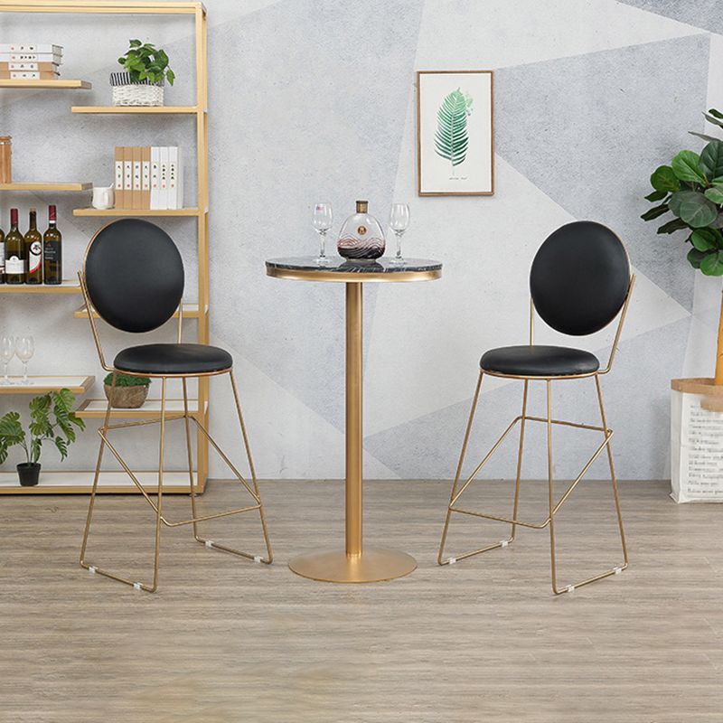 Fixed Counter Set Industrial 1/2/3 Pieces Faux Marble Bar Table Set for Home Use