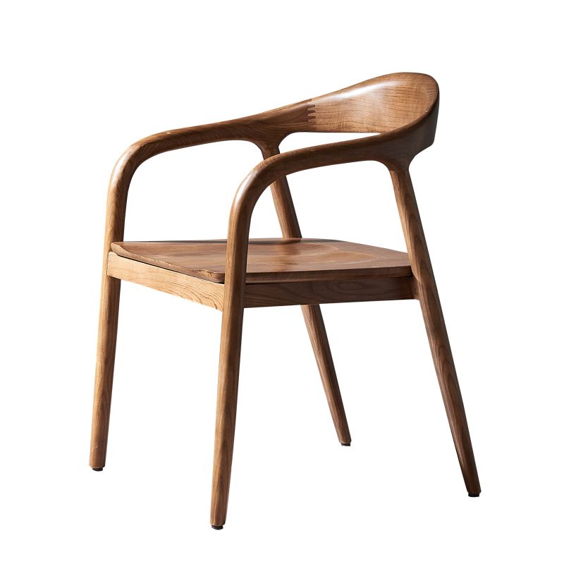 Traditional Style Dining Chairs Kitchen Arm Dining Chairs with Wooden Legs