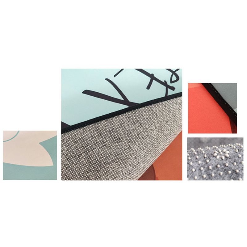 Multi Colored Bedroom Rug Novelty Geo Printed Indoor Rug Polypropylene Anti-Slip Pet Friendly Area Carpet