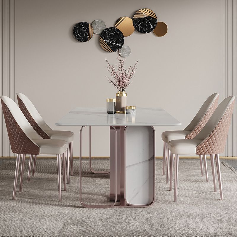 Luxury Sintered Stone Dining Set 1/2/5/6/7 Pieces Rectangle Dining Table with Chairs