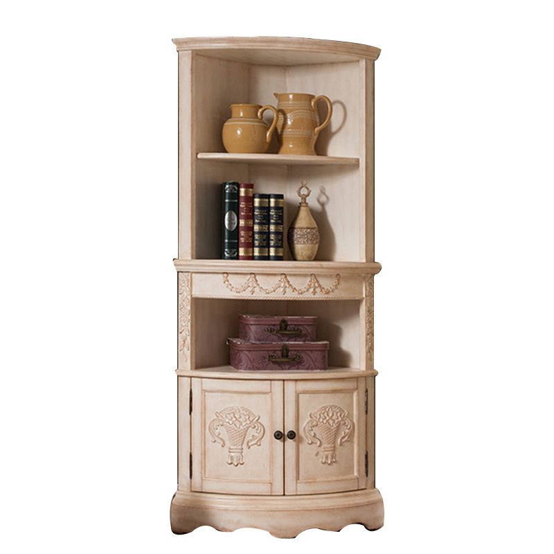 Triangular Wood Accent Cabinet Industrial 2 - Door Accent Cabinet