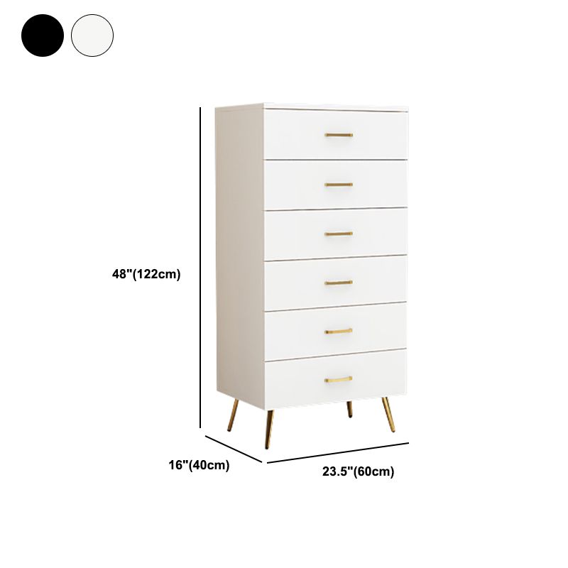 15.75 inch Wide Wood  Accent Chest with Drawers Metal Straight Legs