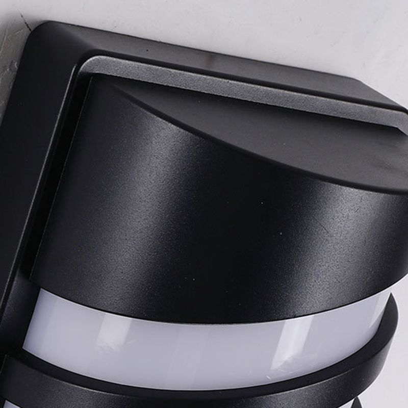 Modern Metal Wall Sconce Geometric Shape Wall Light with Plastic Shade for Living Room