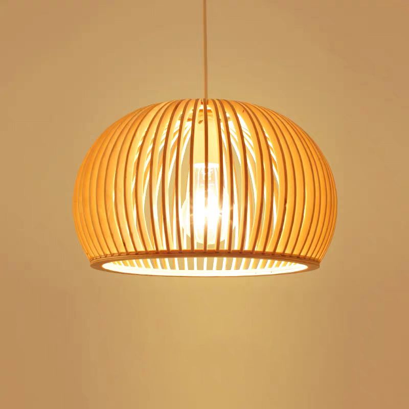 Luce a soffitto geometrica in legno Modern a sospensione a sospensione singola per il ristorante