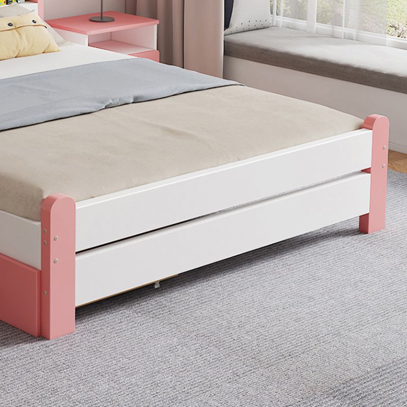 Modern Solid Wood Bed Bookcase Included Bed with Headboard for Bedroom