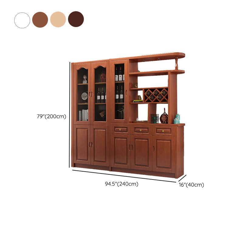 3-drawer Solid Wood Cabinet 15.74" Wide Accent Cabinet Doors