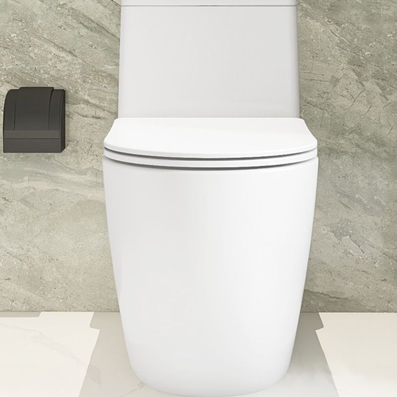Contemporary Floor Mounted Toilet White Seat Included Urine Toilet for Bathroom