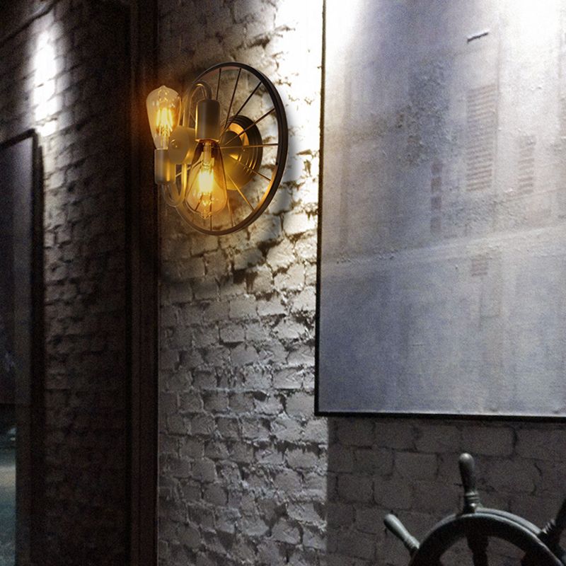 2 Light Unique Shape Wall Mount Light Fixture Industrial Wall Mounted Lighting