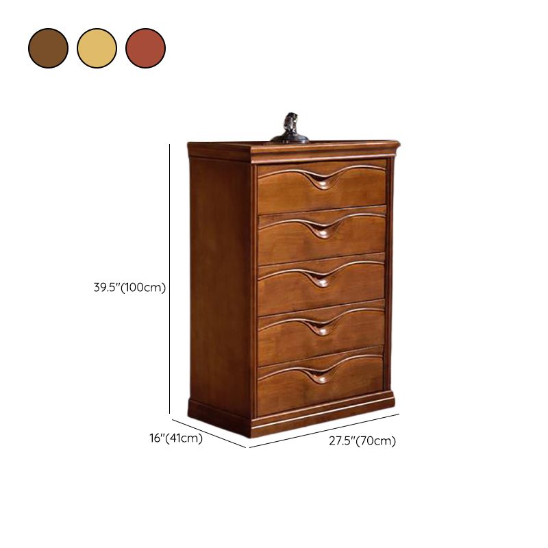 Traditional Storage Chest Dresser Solid Wood Storage Chest with 3/4/5 Drawers