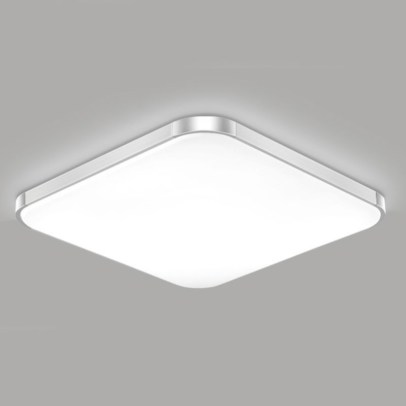 Geometric Flush Mount Contemporary Metal Flush Ceiling Light Fixture in White