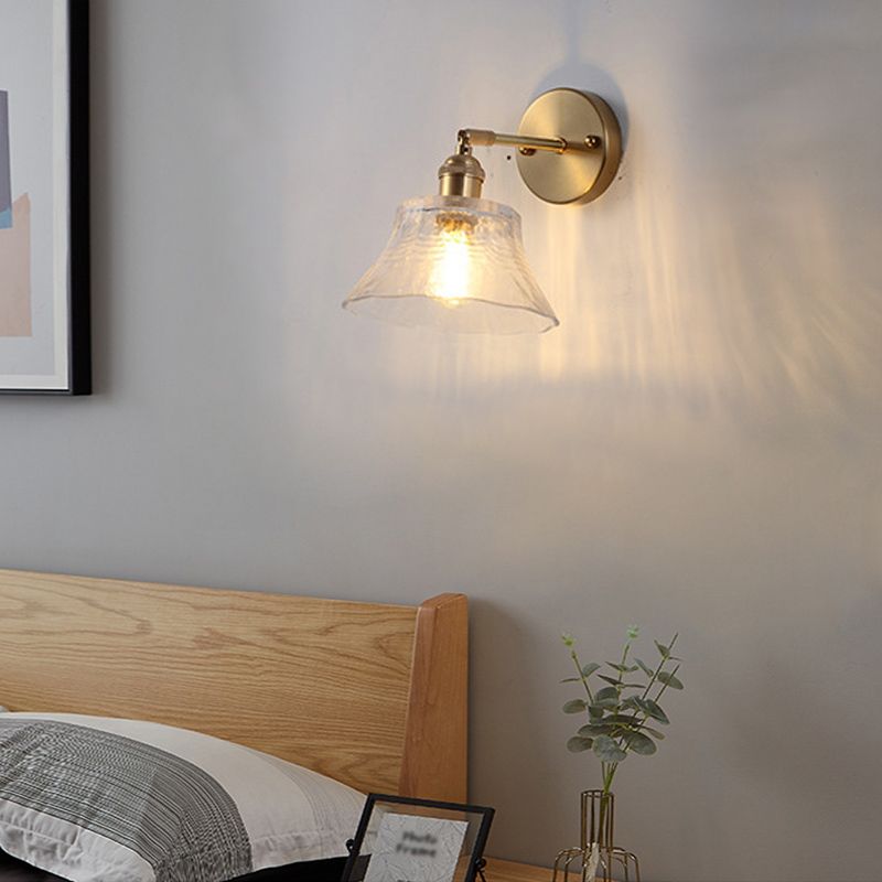 1-Licht geometrische Wandleuchten moderne einfache Style-Glas-Wandbeleuchtung in Gold