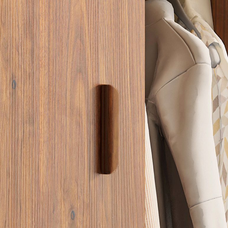 Contemporary Wood Frame Wardrobe Freestanding Wardrobe with 2 Soft Close Doors