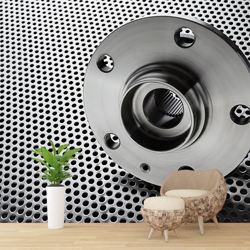 Repair Shop Wall Mural Industrial Metal Decorative Eco-friendly Wall Covering